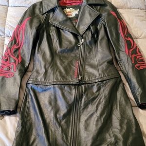 Harley Davidson Leather skirt, vest, coat